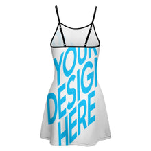 Cargar imagen en el visor de la galería, Vestido Casual Deportivo sin Mangas con Tirantes para mujer NZ049 con Diseño Personalizado con impresión completa de una imagen con Foto Logo Patrón Texto