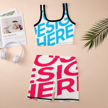 Cargar imagen en el visor de la galería, Conjunto de chaleco de yoga roscado Secado Rápido Estampado para mujer NZ063 Personalizado con Impresión Completa de una imagen con Foto Logo Patrón Texto