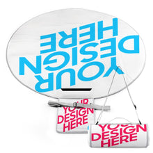 Cargar imagen en el visor de la galería, Alfombra redonda impermeable para picnic viaje parque playa al aire libre Personalizada con Foto Logo Patrón Texto Impresión Completa