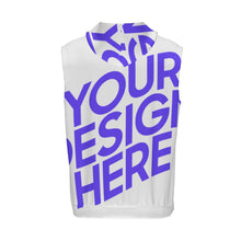 Cargar imagen en el visor de la galería, Sudadera con capucha sin mangas para hombre VLMS personalizado con patrón foto texto (impresión de imagen única)