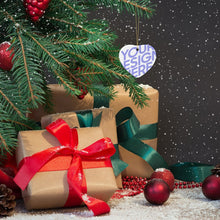 Cargar imagen en el visor de la galería, Adornos Decoraciones de Navidad de Corazón / Adornos Navideños Personalizados con Foto Logo Patrón Texto (Impresión Completa de Una Imagen)