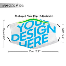 Cargar imagen en el visor de la galería, Mascarilla para Adultos sin Filtro de Poliéster con Diseño Personalizado de Tu Foto o Texto