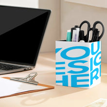 Cargar imagen en el visor de la galería, Porta bolígrafos de cuero cuadrado porta brochas de maquillaje porta artículos diversos personalizado con patrón foto texto