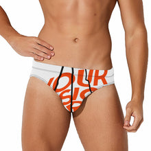 Cargar imagen en el visor de la galería, Calzoncillos Slip / Ropa Interior ajustados con estampado de Hombre K44 Personalizados con Impresión Completa de múltiples imágenes con Foto Logo Patrón Texto