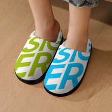 Cargar imagen en el visor de la galería, Pantuflas de estar por casa para niños (niña + niño) de franela con suela de goma personalizado con patrón foto texto