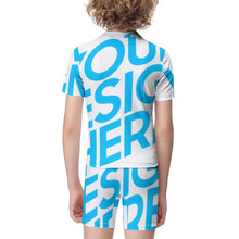 Cargar imagen en el visor de la galería, Traje de Baño de Surf Natación Manga Corta Pantalones Cortos para Niños ET009 Personalizado con Impresión Completa con Foto Logo Patrón Texto