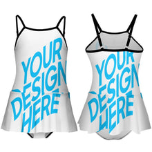 Cargar imagen en el visor de la galería, Tankini / Bañador con Volantes Estampado para Niñas NT024 Personalizado con Impresión Completa con Foto Logo Patrón Texto