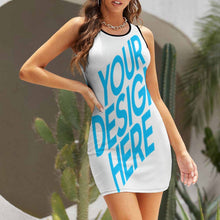 Cargar imagen en el visor de la galería, Vestido sin Mangas Correas Anchas de Verano para Mujeres NZ014 Personalizado con Impresión Completa de una imagen con Foto Logo Patrón Texto