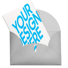 Cargar imagen en el visor de la galería, Versión vertical tarjeta de felicitación tarjeta postal tarjeta foto personalizada con logotipo texto patrón fotos