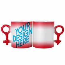 Cargar imagen en el visor de la galería, JJ0520021 Mug de Color para Pareja con Impresión Térmica de Diseño Personalizado con Tus Fotos o Nombres Online