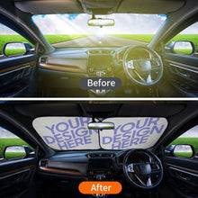 Cargar imagen en el visor de la galería, Parasoles Plegables Universales (un Par) para Parabrisas Delantero de Coche SUV Camiones QC1104037 Personalizados Impresion Completa de Una Imagen con Foto Logo Patrón Texto