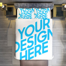 Cargar imagen en el visor de la galería, Juego de cama de 3 piezas estampado a una cara (1 funda nórdica + 2 fundas de almohada) personalizado con patrón foto texto