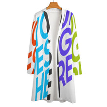 Cargar imagen en el visor de la galería, Cárdigan Blusa de longitud media fresco para mujer NZ060 Personalizado con Impresión Completa de múltiples imágenes con Foto Logo Patrón Texto