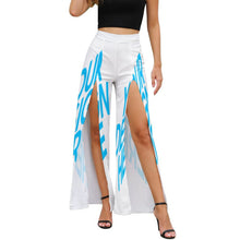 Cargar imagen en el visor de la galería, Pantalones anchos con abertura delantera de Moda para Mujer MP Personalizados con Impresión Completa de una imagen con Foto Logo Patrón Texto
