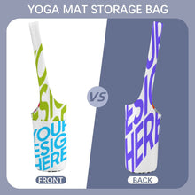 Cargar imagen en el visor de la galería, Bolsa de almacenamiento plegable de lona para esterilla de yoga personalizado con patrón foto texto (impresión de imágenes múltiples)