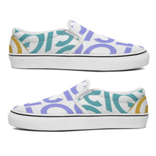 Cargar imagen en el visor de la galería, Zapatos de Lienzo sin Cordones Diseño Simétrico para Mujer Hombre FS0811005 Personalizados con Impresión Completa con Foto Logo Patrón Texto