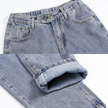 Cargar imagen en el visor de la galería, Jeans harem elásticos cintura alta 9037 personalizados con foto, texto o logo (Imagen única)
