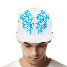 Cargar imagen en el visor de la galería, Gorra de Béisbol de Borde Plano con Impresión de Diseño Personalizado Personalizada con Foto, Texto o Logo