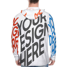 Cargar imagen en el visor de la galería, Camisa de protección UV para hombres Camisa de protección solar de secado rápido de manga larga con sombrero para el sol NZ145 personalizado con patrón foto texto (impresión de imágenes múltiples)