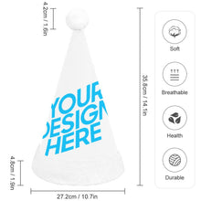 Cargar imagen en el visor de la galería, Gorro de Papá Noel de Navidad con Diseño Personalizado Personalizada de Tus Nombres o Fotos