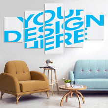 Cargar imagen en el visor de la galería, Cuadro Pintura Imagen Completo Combinación Vertical 5 Paneles Colgantes Carteles Cuadros de pared para el hogar 5 partes en Lienzo GY0903231 Personalizado Personalizada con Foto, Texto o Logo