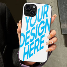 Cargar imagen en el visor de la galería, Funda de cristal para teléfono iPhone 15 / 15 Plus / 15 Pro / 15 Pro Max personalizado con patrón foto texto
