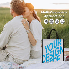 Cargar imagen en el visor de la galería, XB0602007 Bolsa o paquete de almuerzo de poliéster plegable, bolsa más fresca, bolsa aislada, bolsa térmica con asa, mantiene los alimentos calientes o fríos por más tiempo, para adultos y niños Personalizado con Foto o Mensajes de Texto