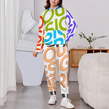 Cargar imagen en el visor de la galería, Conjunto de sudadera para niños de 2 piezas A5TZ para niñas y niños personalizado con patrón foto texto (impresión de imágenes múltiples)