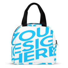 Cargar imagen en el visor de la galería, Bolsa de almuerzo impermeable portátil con aislamiento de gran capacidad personalizado con patrón foto texto (impresión de imagen única)
