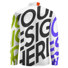 Cargar imagen en el visor de la galería, Camisa de manga larga de hombre con impresión completa de múltiples imágenes tallas grandes LS personalizada con fotos patrón texto logotipo