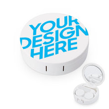 Cargar imagen en el visor de la galería, JJ0529040 Estuche redondo para lentes de contacto, exquisito estuche de almacenamiento de dibujos personalizado con texto, foto o logotipo