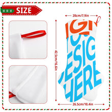 Cargar imagen en el visor de la galería, Decoración de Navidad calcetín navideño con forma de pata de perro personalizado con patrón foto texto