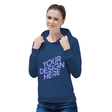 Cargar imagen en el visor de la galería, Sudadera Casual Clásica con capucha de Algodón de mujer FS0816012 Personalizada con Impresión Delantera de una imagen con Foto Logo Patrón Texto