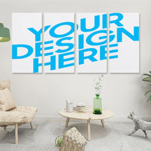 Cargar imagen en el visor de la galería, Cuadro Colgante 1:2 Vertical con Diseño Cuádruple de Una Sola Imagen con Diseño Personalizado Personalizada de Tus Fotos o Nombres