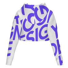 Cargar imagen en el visor de la galería, Sudadera corta con capucha para mujer MSYX327 personalizado con patrón foto texto (impresión de imagen única)