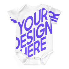 Cargar imagen en el visor de la galería, Peleles de bebé con botones 349P para niños y niñas personalizado con patrón foto texto (impresión de imagen única)