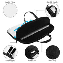 Cargar imagen en el visor de la galería, Bolso de mano de piel para portátil personalizado con patrón foto texto