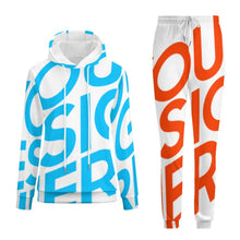 Cargar imagen en el visor de la galería, Conjunto de sudadera con capucha casual para mujer 4T03 Personalizado con Impresión Completa de una imagen con Foto Logo Patrón Texto