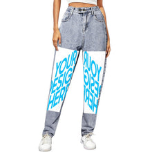 Cargar imagen en el visor de la galería, Jeans harem elásticos cintura alta 9037 personalizados con foto, texto o logo (Imagen única)