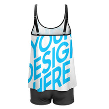 Cargar imagen en el visor de la galería, Tankini / Traje de Baño Talla Grande Sexy de Dos Piezas para Mujer QZ6072 Personalizado con Impresión Completa de una imagen con Foto Logo Patrón Texto