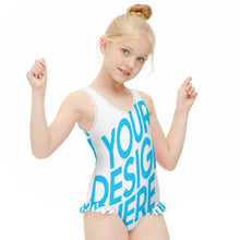 Cargar imagen en el visor de la galería, Traje de baño / Bañador de Una Pieza con Volantes de natación para niñas NT030 Personalizado con Impresión Completa con Foto Logo Patrón Texto