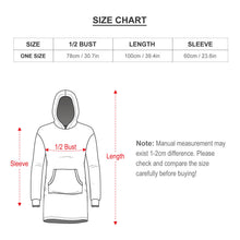 Cargar imagen en el visor de la galería, Manta para vestir suéter manta sudadera con capucha de felpa para mujer personalizado con patrón foto texto (impresión de imagen única)