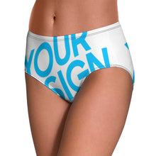 Cargar imagen en el visor de la galería, Braga / Ropa Interior Clásica Regular de Cintura Media para Mujer NZ208 Personalizada con Impresión Completa de una imagen con Foto Logo Patrón Texto
