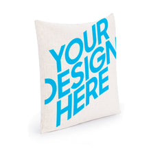 Cargar imagen en el visor de la galería, Funda de almohada Cáñamo blanco Impresión a una cara Personalizado Personalizada con Foto, Texto o Logo