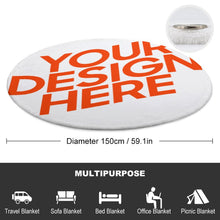 Cargar imagen en el visor de la galería, Manta Redonda Reversible Franela Suave Caliente para Sofá Cama Sillón JJ0519133 Personalizada con Impresión Completa con Foto Logo Patrón Texto