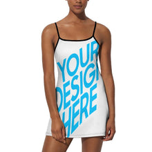 Cargar imagen en el visor de la galería, Vestido Casual Deportivo sin Mangas con Tirantes para mujer NZ049 con Diseño Personalizado con impresión completa de una imagen con Foto Logo Patrón Texto
