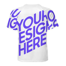 Cargar imagen en el visor de la galería, Camiseta Raglan manga corta para hombre DT36 con tres botones personalizado con foto patrón texto (impresión de imagen única)