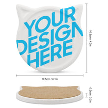 Cargar imagen en el visor de la galería, Posavasos de Cerámica Forma de Gato Posavasos Resistentes al Calor Posavasos para Bebidas para Protección de Mesa Juego de 4 / 6 JJ0520146 Personalizados con impresión de una imagen con Foto Logo Patrón Texto