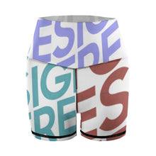 Cargar imagen en el visor de la galería, Leggings de Yoga Pantalones Cortos Deportivos Entrenamiento Cintura Alta para Mujer Y10A Personalizados con Impresión Completa de múltiples imágenes con Foto Logo Patrón Texto