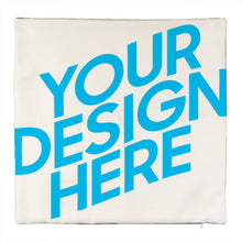 Cargar imagen en el visor de la galería, Funda de Cojín de Lino Blanco con Impresión a Doble Cara Personalizado Personalizada con Foto, Texto o Logo